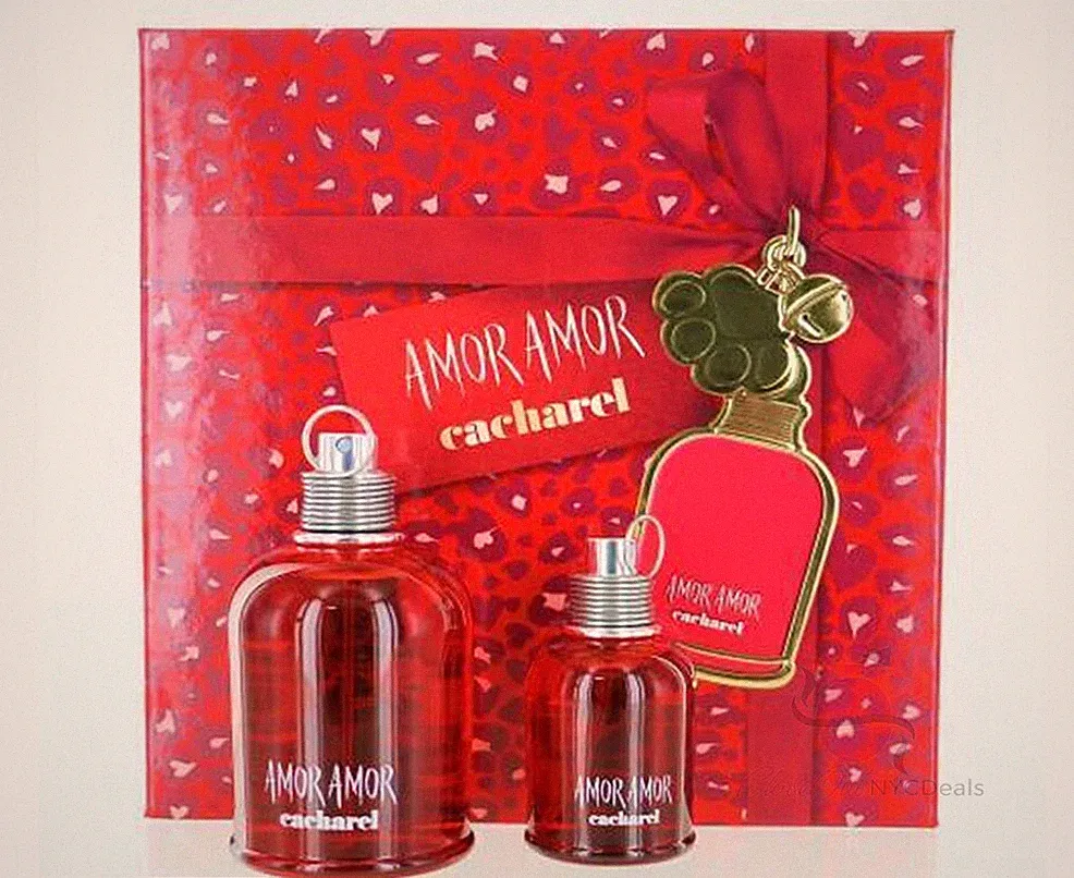 AMOR AMOR by Cacharel perfume - 2 PC Set for Women -3.4 oz +1.0 oz EDT Spray