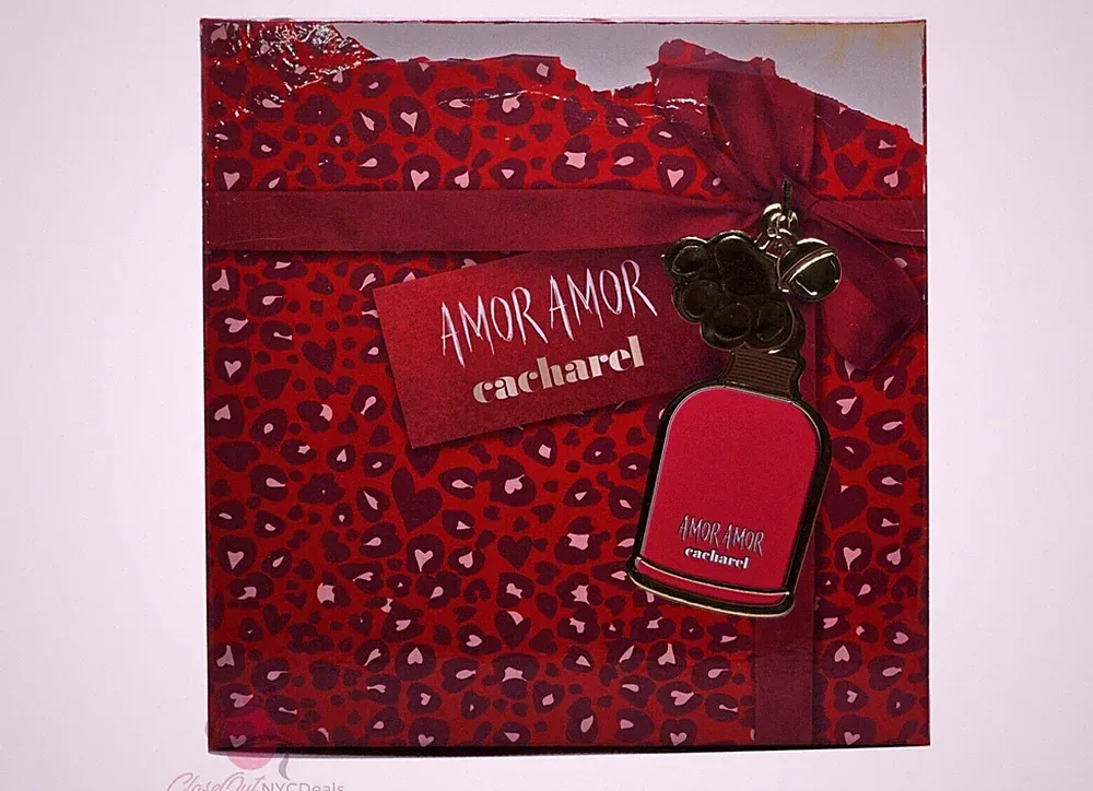 Cacharel Amor Amor 3 PC Gift Set for Women, Eau de Toilette + 2 Pack Body Lotion